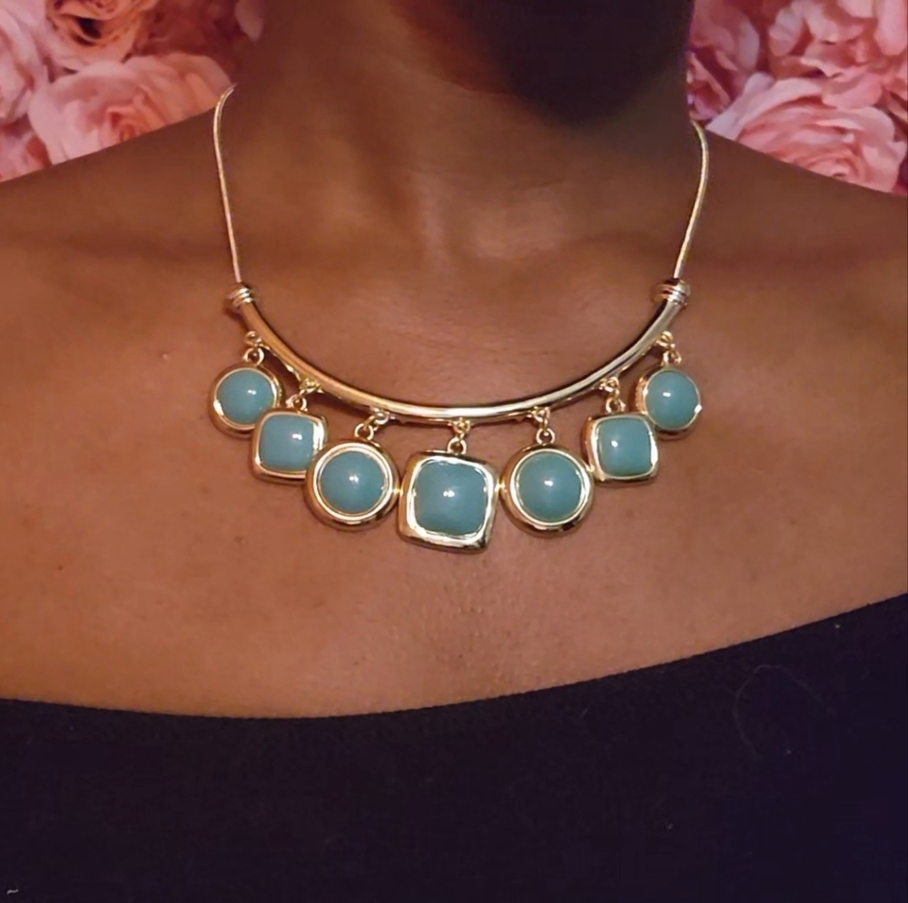 Gold and Blue Necklace